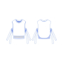 Patron Fibre Mood pullover plastron femme pdf Hoda, en français