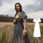 E-book JULIANA MARTEJEVS Midi Kleid mit kurzen Ärmeln, Duits