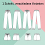 Patron pantalon de jogging / short femme pdf Laiska Maker Mauz, en français