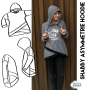 E-book MiToSa-Kreativ Shabby Asymmetrie Hoodie Damen, Duits