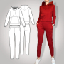 Patron sweat-shirt / pantalon de jogging femme pdf Loungewear PrimaRimma, en allemand/en anglais