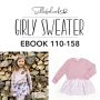 Ebook patron sweat long enfant Girly Schleiferlwerk, taille 110- 158, en allemand
