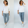 Patron pantalon décontracté femme pdf Laren Sew Simple, en allemand
