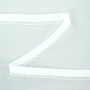 Einfassband mit Häkelborte, weiss 13 mm