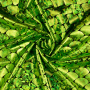 Tissu lamé jersey stretch peau de dragon, vert