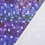 Tissu lamé jersey stretch espace étoilé Universum, bleu