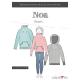 Fadenkäfer Noa raglan hoodie women paper pattern, en allemand
