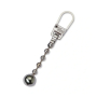 Fashion-Zipper Kugelkette silber