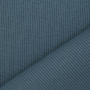 Tissu jersey coton côtelé milleraies, bleu denim