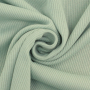 Tissu jersey coton côtelé milleraies, bleu pastel