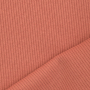 Tissu jersey coton côtelé milleraies, pêche