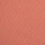 Tissu jersey coton côtelé milleraies, pêche