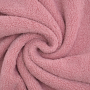 Tissu bouclette maille tricot fin uni, vieux rose