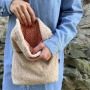 Fijngebreide bouclé effen, beige