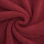 Tissu bouclette maille tricot fin uni, rouge foncé