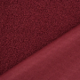 Tissu bouclette maille tricot fin uni, rouge foncé