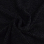 Tissu bouclette fin uni, noir