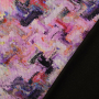 Tissu jersey maille tricot fin Abstract Art, pourpre