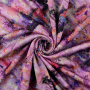 Tissu jersey maille tricot fin Abstract Art, pourpre