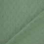 Tissu jersey de coton maille tricot fin Ajour, vert pâle