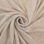 Tissu jersey de coton maille tricot fin Ajour, beige clair chiné