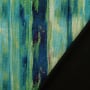 Tissu jersey maille tricot fin Color Stripes, vert