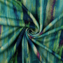 Tissu jersey maille tricot fin Color Stripes, vert