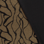 Tissu jersey maille tricot Abstrait Cracks, marron