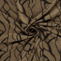 Tissu jersey maille tricot Abstrait Cracks, marron