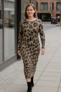 Fine knit jersey leo, taupe