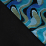 Feinstrickjersey Retro Waves, petrol