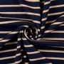 Fijngebreide stof doubleface stripes, marineblauw