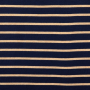 Fijngebreide stof doubleface stripes, marineblauw