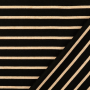 Fijngebreide stof doubleface stripes, zwart