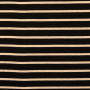 Fijngebreide stof doubleface stripes, zwart
