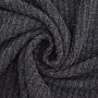 Tissu maille tricot fin côtelé, gris foncé