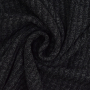 Tissu maille tricot fin côtelé, noir