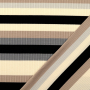 Tissu maille tricot fin côtelé rayé, beige