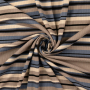 Feinstrickstoff gerippt Stripes, taupe