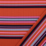 Fijngebreide stof geribd stripes, terracotta