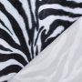 Tissu fausse fourrure peau de bête zèbre, blanc