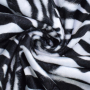 Tissu fausse fourrure peau de bête zèbre, blanc