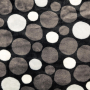 Tissu polaire flanelle doux à pois Bubbles, noir