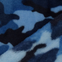 Flanel fleece Camouflage, blauw