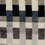 Tissu polaire flanelle doux à carreaux Checker, noir