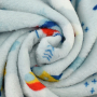 Flanel fleece Doubleface vliegtuig, lichtblauw