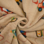 Flannel Fleece Doubleface Bouwvoertuigen, beige