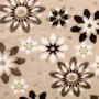 Tissu polaire flanelle doux Fleurs Mandala Flower, beige