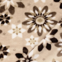 Tissu polaire flanelle doux Fleurs Mandala Flower, beige