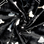 Tissu polaire flanelle Pattes et os Paws and Bones, noir